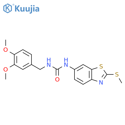 1-(3,4-dimethoxyphenyl)methyl-3-2-(methylsulfanyl)-1,3-benzothiazol-6-ylurea structure