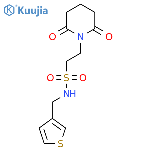 2-(2,6-dioxopiperidin-1-yl)-N-(thiophen-3-yl)methylethane-1-sulfonamide structure