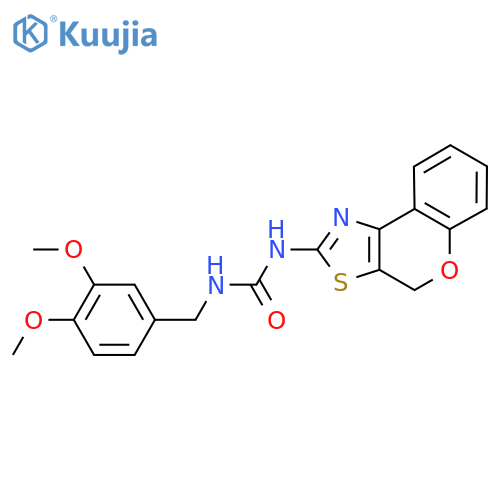 3-{4H-chromeno4,3-d1,3thiazol-2-yl}-1-(3,4-dimethoxyphenyl)methylurea structure