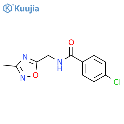 4-chloro-N-(3-methyl-1,2,4-oxadiazol-5-yl)methylbenzamide structure