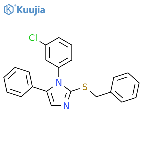 2-(benzylsulfanyl)-1-(3-chlorophenyl)-5-phenyl-1H-imidazole structure