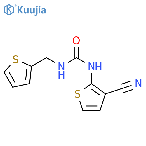 3-(3-cyanothiophen-2-yl)-1-(thiophen-2-yl)methylurea structure