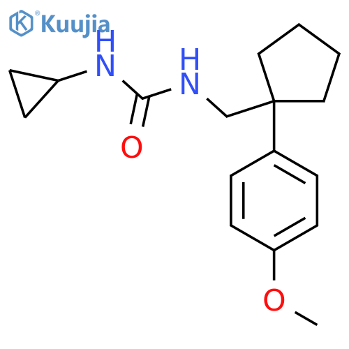 3-cyclopropyl-1-{1-(4-methoxyphenyl)cyclopentylmethyl}urea structure
