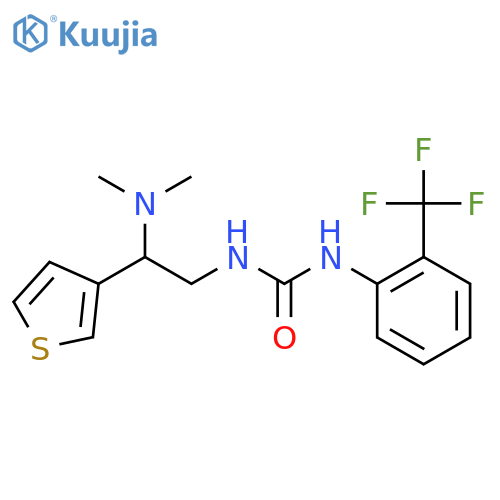 3-2-(dimethylamino)-2-(thiophen-3-yl)ethyl-1-2-(trifluoromethyl)phenylurea structure