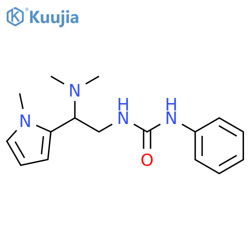 3-2-(dimethylamino)-2-(1-methyl-1H-pyrrol-2-yl)ethyl-1-phenylurea structure