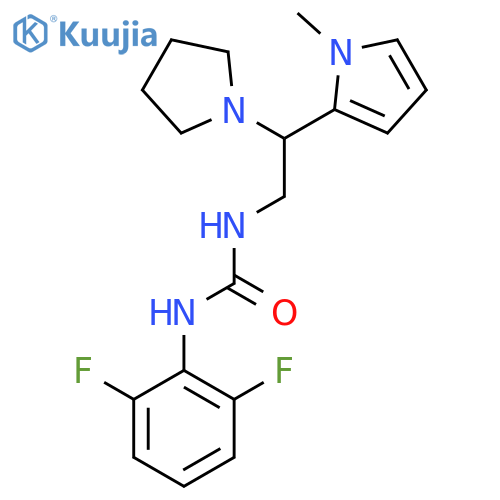 1-(2,6-difluorophenyl)-3-2-(1-methyl-1H-pyrrol-2-yl)-2-(pyrrolidin-1-yl)ethylurea structure