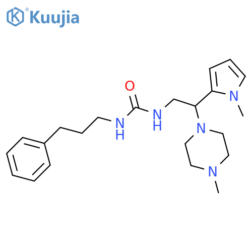 3-[2-(1-methyl-1H-pyrrol-2-yl)-2-(4-methylpiperazin-1-yl)ethyl]-1-(3-phenylpropyl)urea structure