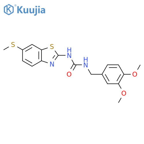 1-(3,4-dimethoxyphenyl)methyl-3-6-(methylsulfanyl)-1,3-benzothiazol-2-ylurea structure