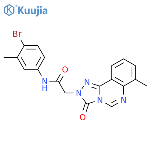 N-(4-bromo-3-methylphenyl)-2-{7-methyl-3-oxo-2H,3H-[1,2,4]triazolo[4,3-c]quinazolin-2-yl}acetamide structure