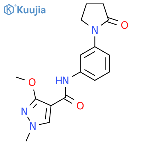 3-methoxy-1-methyl-N-3-(2-oxopyrrolidin-1-yl)phenyl-1H-pyrazole-4-carboxamide structure