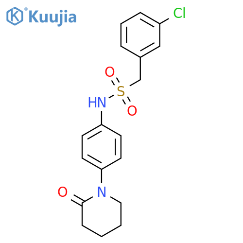 1-(3-chlorophenyl)-N-4-(2-oxopiperidin-1-yl)phenylmethanesulfonamide structure
