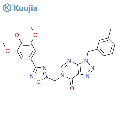 3-[(3-methylphenyl)methyl]-6-{[3-(3,4,5-trimethoxyphenyl)-1,2,4-oxadiazol-5-yl]methyl}-3H,6H,7H-[1,2,3]triazolo[4,5-d]pyrimidin-7-one structure