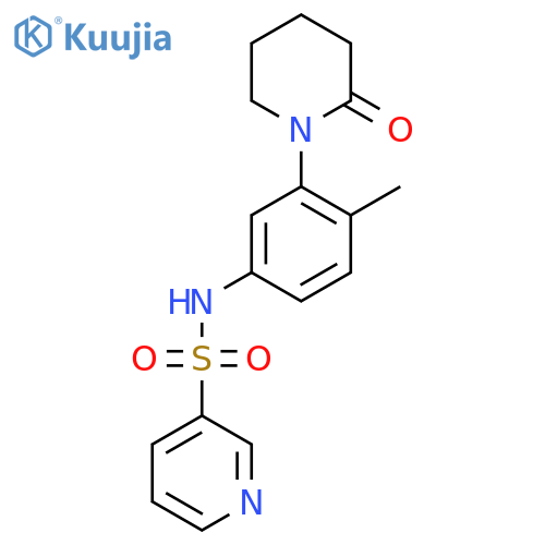 N-4-methyl-3-(2-oxopiperidin-1-yl)phenylpyridine-3-sulfonamide structure