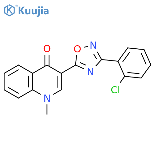 3-[3-(2-chlorophenyl)-1,2,4-oxadiazol-5-yl]-1-methyl-1,4-dihydroquinolin-4-one structure