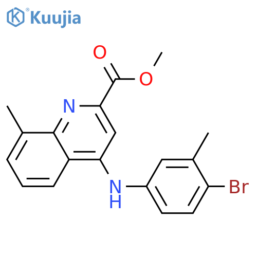 methyl 4-[(4-bromo-3-methylphenyl)amino]-8-methylquinoline-2-carboxylate structure