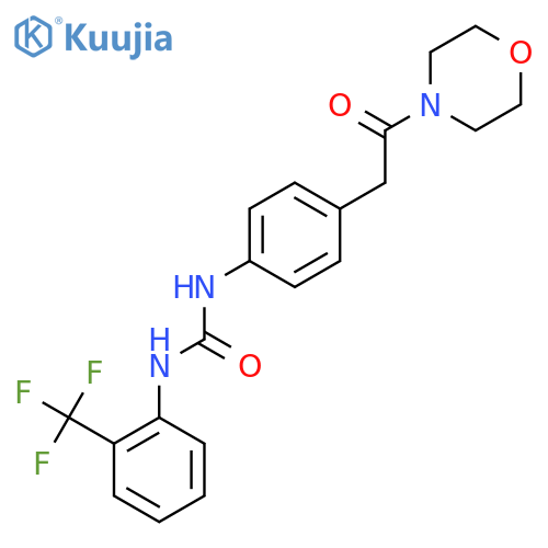 1-{4-2-(morpholin-4-yl)-2-oxoethylphenyl}-3-2-(trifluoromethyl)phenylurea structure