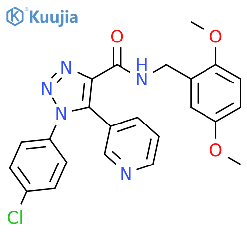 1-(4-chlorophenyl)-N-[(2,5-dimethoxyphenyl)methyl]-5-(pyridin-3-yl)-1H-1,2,3-triazole-4-carboxamide structure