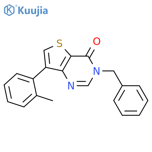 3-benzyl-7-(2-methylphenyl)-3H,4H-thieno[3,2-d]pyrimidin-4-one structure