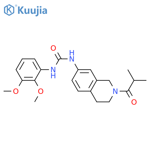 3-(2,3-dimethoxyphenyl)-1-2-(2-methylpropanoyl)-1,2,3,4-tetrahydroisoquinolin-7-ylurea structure