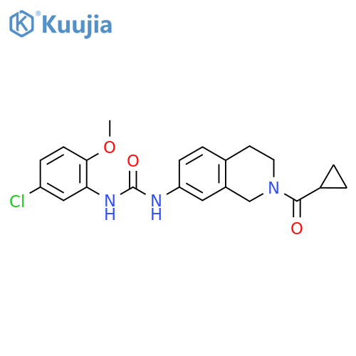 3-(5-chloro-2-methoxyphenyl)-1-(2-cyclopropanecarbonyl-1,2,3,4-tetrahydroisoquinolin-7-yl)urea structure