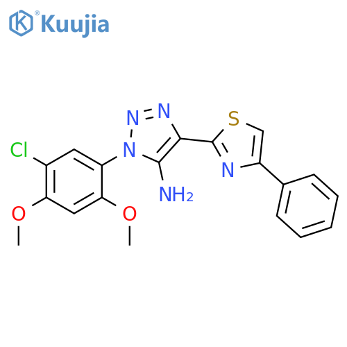 1-(5-chloro-2,4-dimethoxyphenyl)-4-(4-phenyl-1,3-thiazol-2-yl)-1H-1,2,3-triazol-5-amine structure