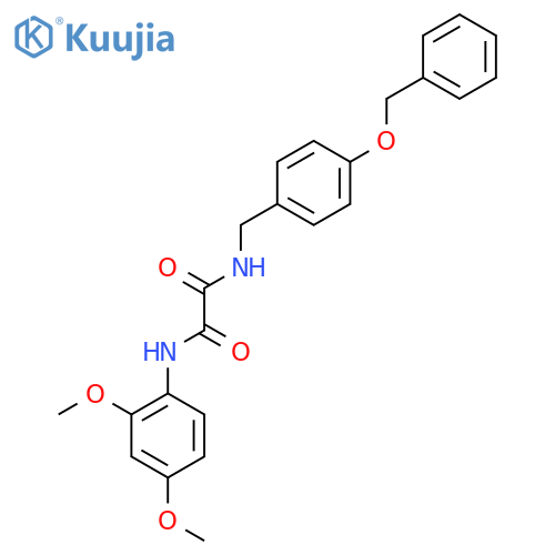 N'-{4-(benzyloxy)phenylmethyl}-N-(2,4-dimethoxyphenyl)ethanediamide structure