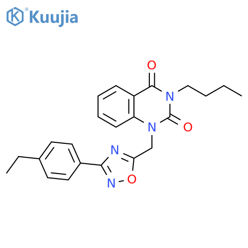 3-butyl-1-{[3-(4-ethylphenyl)-1,2,4-oxadiazol-5-yl]methyl}-1,2,3,4-tetrahydroquinazoline-2,4-dione structure