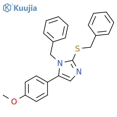 1-benzyl-2-(benzylsulfanyl)-5-(4-methoxyphenyl)-1H-imidazole structure