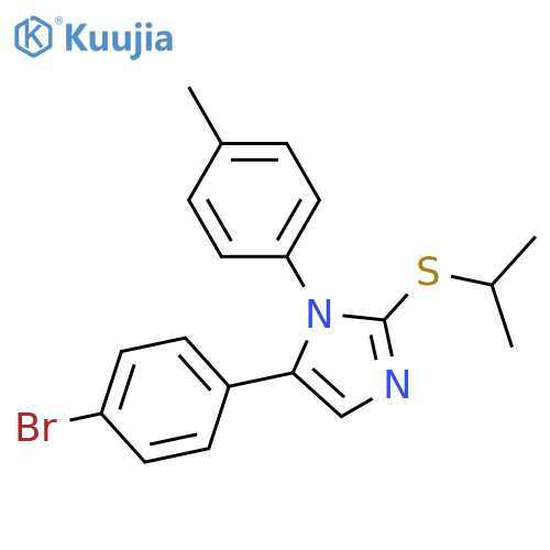 5-(4-bromophenyl)-1-(4-methylphenyl)-2-(propan-2-ylsulfanyl)-1H-imidazole structure