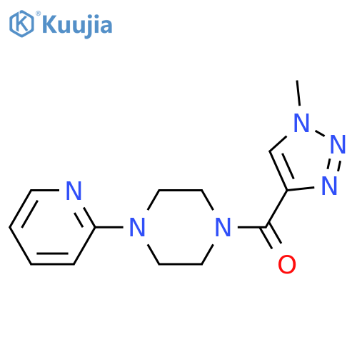 1-(1-methyl-1H-1,2,3-triazole-4-carbonyl)-4-(pyridin-2-yl)piperazine structure