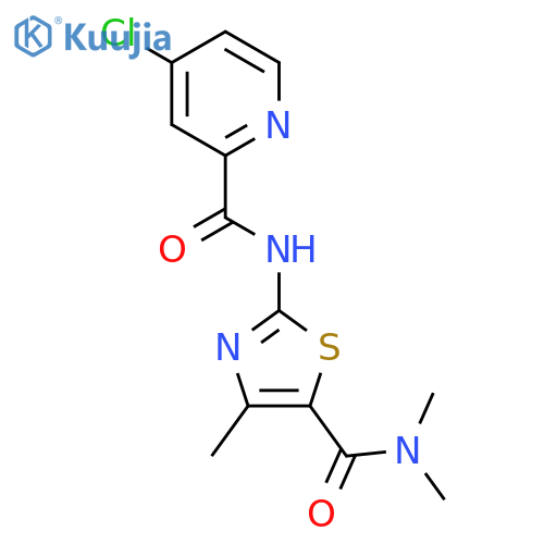 4-chloro-N-5-(dimethylcarbamoyl)-4-methyl-1,3-thiazol-2-ylpyridine-2-carboxamide structure