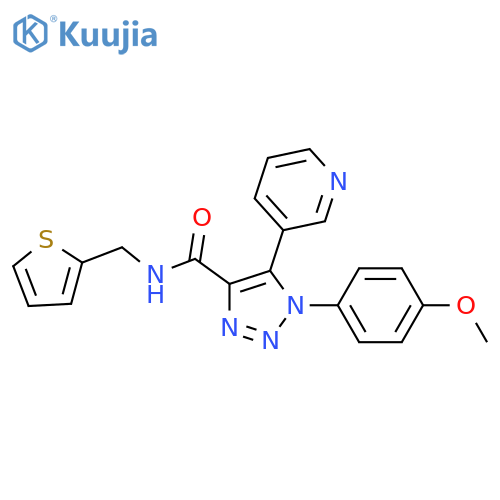 1-(4-methoxyphenyl)-5-(pyridin-3-yl)-N-[(thiophen-2-yl)methyl]-1H-1,2,3-triazole-4-carboxamide structure