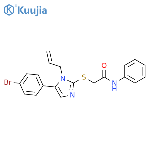 2-{[5-(4-bromophenyl)-1-(prop-2-en-1-yl)-1H-imidazol-2-yl]sulfanyl}-N-phenylacetamide structure