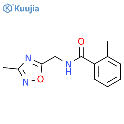 2-methyl-N-(3-methyl-1,2,4-oxadiazol-5-yl)methylbenzamide structure