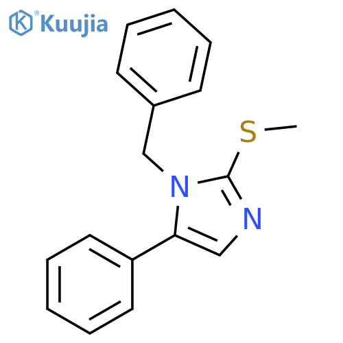 1-benzyl-2-(methylsulfanyl)-5-phenyl-1H-imidazole structure