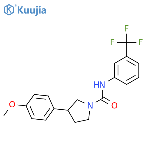 3-(4-methoxyphenyl)-N-3-(trifluoromethyl)phenylpyrrolidine-1-carboxamide structure