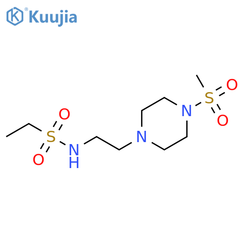 N-2-(4-methanesulfonylpiperazin-1-yl)ethylethane-1-sulfonamide structure