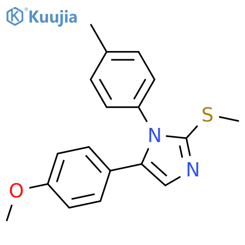 5-(4-methoxyphenyl)-1-(4-methylphenyl)-2-(methylsulfanyl)-1H-imidazole structure