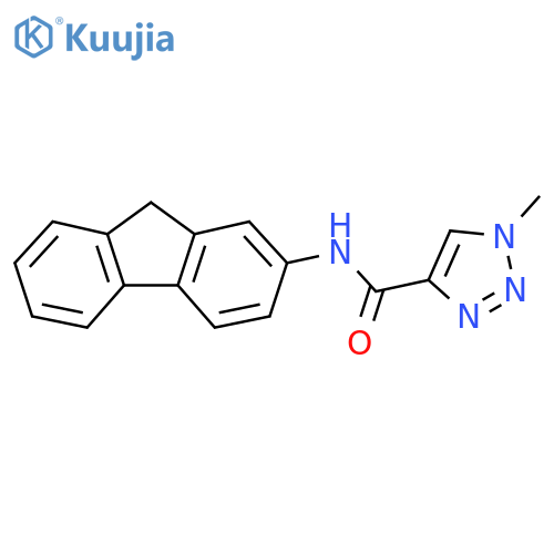 N-(9H-fluoren-2-yl)-1-methyl-1H-1,2,3-triazole-4-carboxamide structure