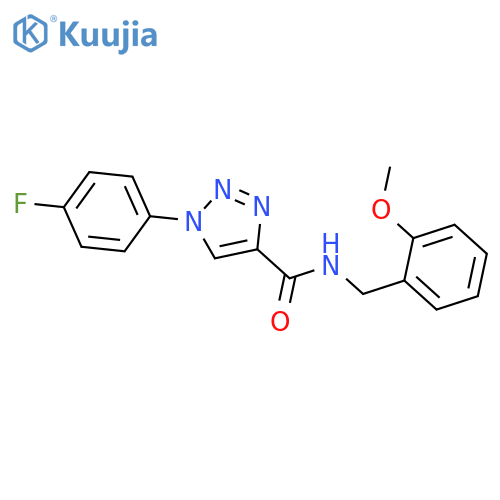 1-(4-fluorophenyl)-N-[(2-methoxyphenyl)methyl]-1H-1,2,3-triazole-4-carboxamide structure