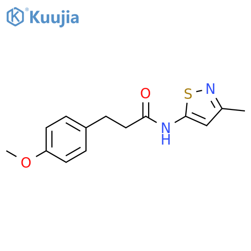 3-(4-methoxyphenyl)-N-(3-methyl-1,2-thiazol-5-yl)propanamide structure