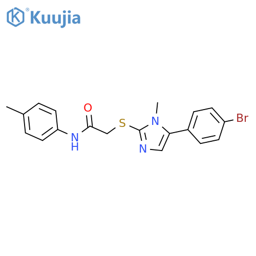 2-{[5-(4-bromophenyl)-1-methyl-1H-imidazol-2-yl]sulfanyl}-N-(4-methylphenyl)acetamide structure