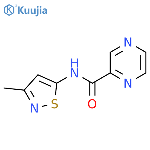 N-(3-methyl-1,2-thiazol-5-yl)pyrazine-2-carboxamide structure