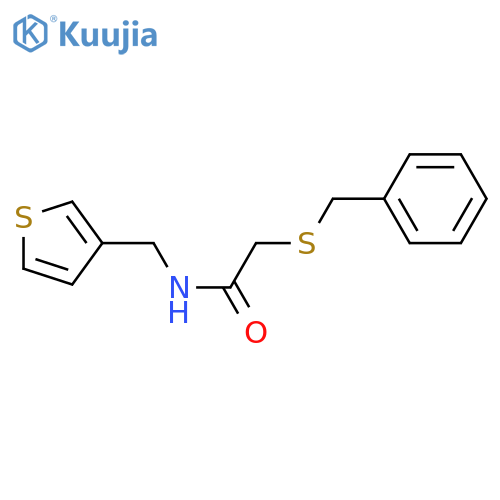 2-(benzylsulfanyl)-N-[(thiophen-3-yl)methyl]acetamide structure