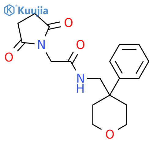 2-(2,5-dioxopyrrolidin-1-yl)-N-(4-phenyloxan-4-yl)methylacetamide structure
