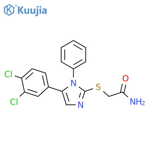 2-{[5-(3,4-dichlorophenyl)-1-phenyl-1H-imidazol-2-yl]sulfanyl}acetamide structure