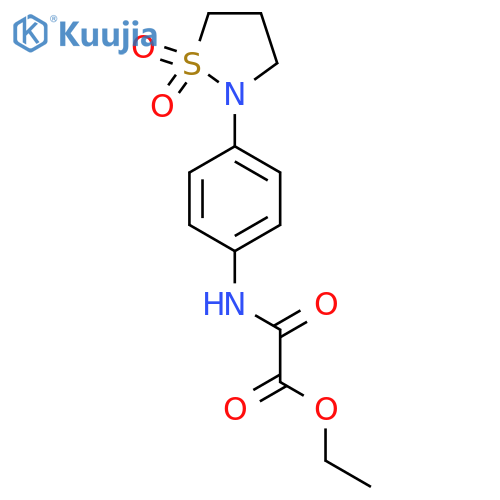 ethyl {4-(1,1-dioxo-1lambda6,2-thiazolidin-2-yl)phenylcarbamoyl}formate structure