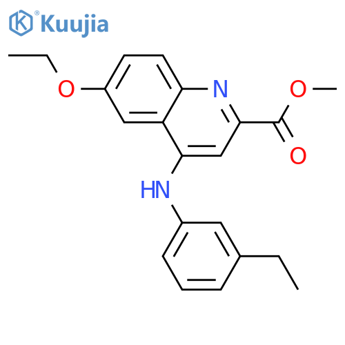 methyl 6-ethoxy-4-[(3-ethylphenyl)amino]quinoline-2-carboxylate structure