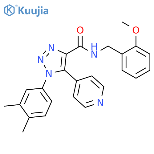 1-(3,4-dimethylphenyl)-N-[(2-methoxyphenyl)methyl]-5-(pyridin-4-yl)-1H-1,2,3-triazole-4-carboxamide structure