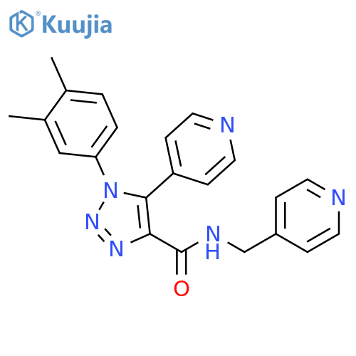 1-(3,4-dimethylphenyl)-5-(pyridin-4-yl)-N-[(pyridin-4-yl)methyl]-1H-1,2,3-triazole-4-carboxamide structure